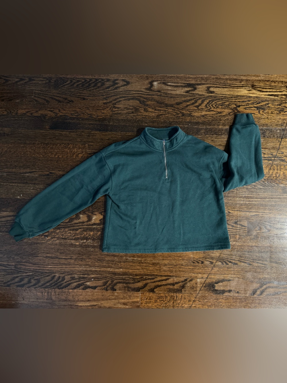 Old Navy Girl's Dark Green Quarter-Zip Pullover Sweater